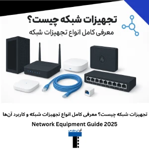تجهیزات شبکه چیست؟ معرفی کامل انواع تجهیزات شبکه و کاربرد آن‌ها [راهنمای 2025]